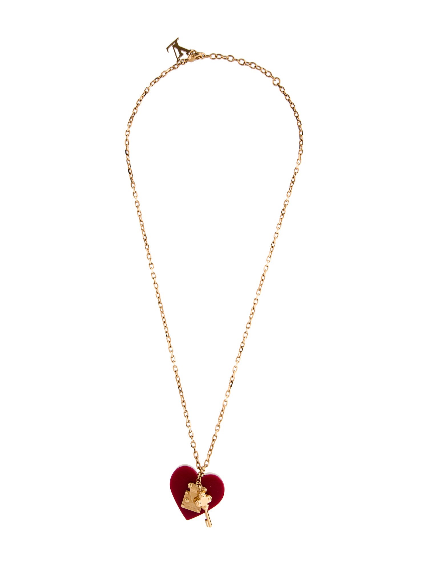 Louis Vuitton Lock Me Heart Pendant Necklace
